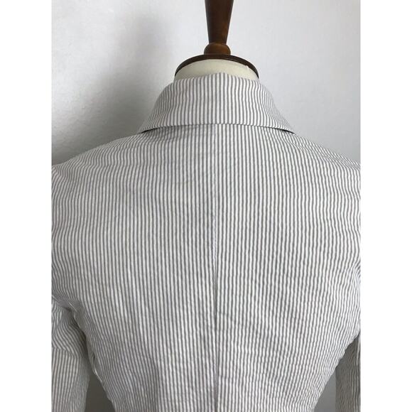 Joie Double Breast Blazer Striped Seersucker Stretch - Picture 6 of 10